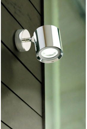 Kronn Ø7.7 - Aplică cilindrică argintie ajustabilă